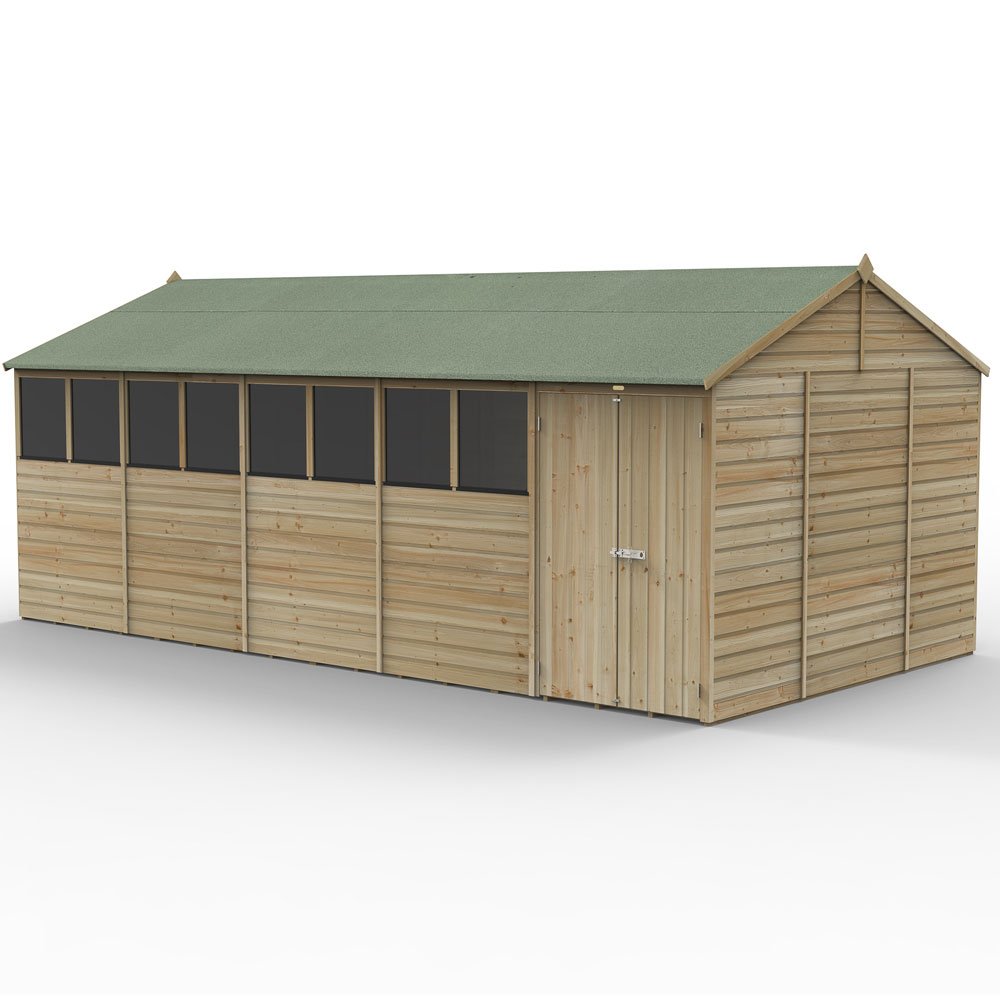 20x10 Forest Beckwood Reverse Apex Shed Elbec Garden Buildings