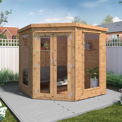 7 x 7 (2.1m x 2.1m) Mercia Premier Corner Summerhouse 7 x 7 (2.1m x 2.1m) Mercia Premier Corner Summerhouse