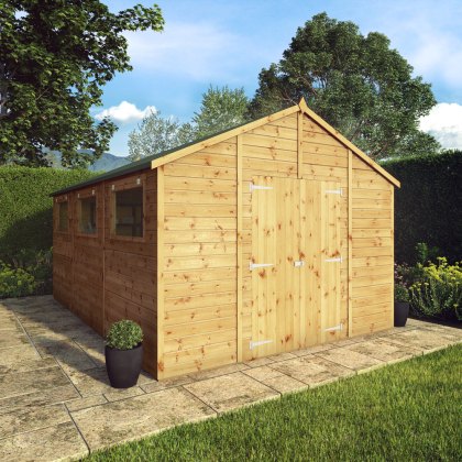 15 x 10 (4.57m x 3.23m) Mercia Premium Shiplap Apex Workshop 15 x 10 (4.57m x 3.23m) Mercia Premium Shiplap Apex Workshop