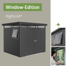 9 x 10 Biohort HighLine H5 Metal Shed - Single Door - Optional Window