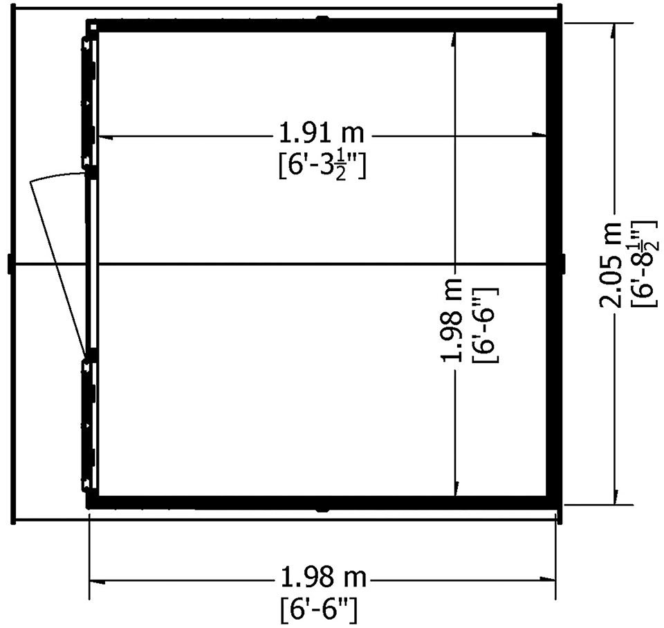 Shire Casita Apex Garden Shed 7 x 7 (1.98m x 2.05m) - elbec garden ...