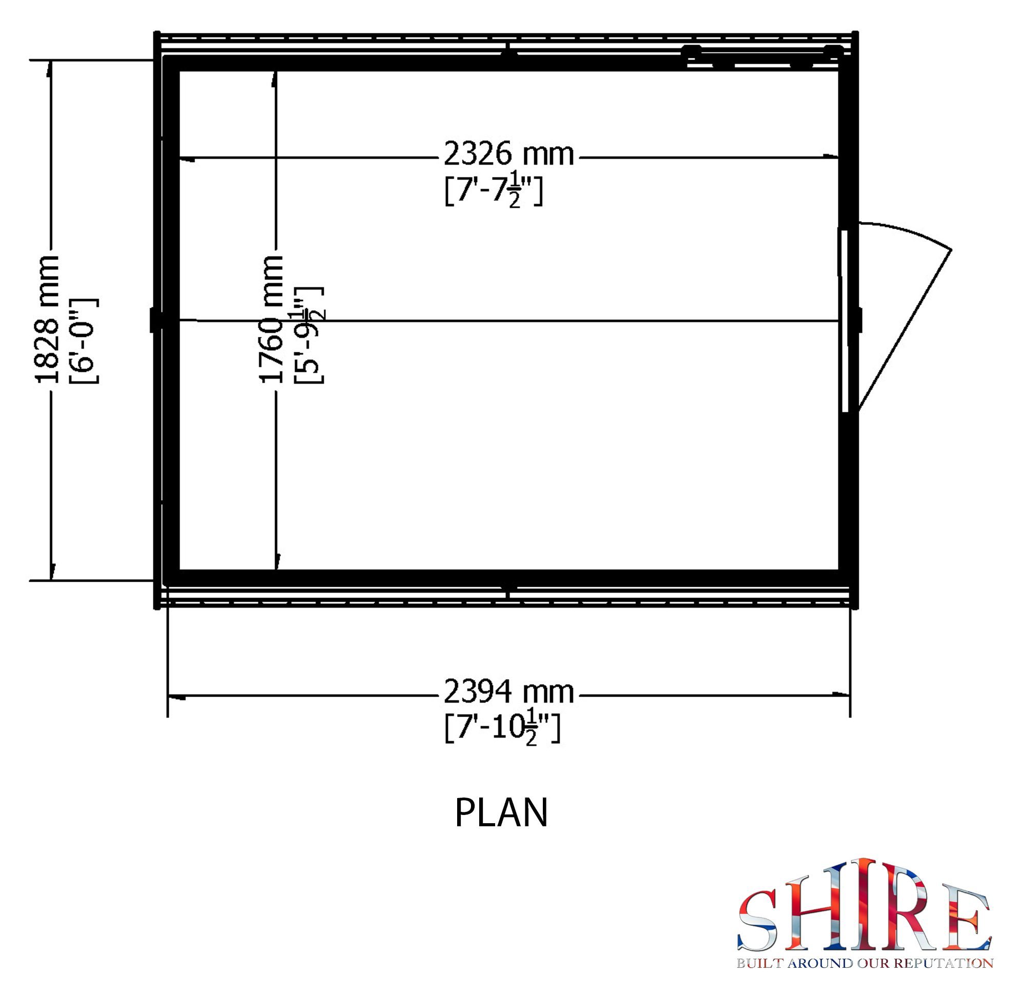 Shire Durham Apex Shed Single Door 8 X 6 2 38m X 1 79m Elbec Garden Buildings