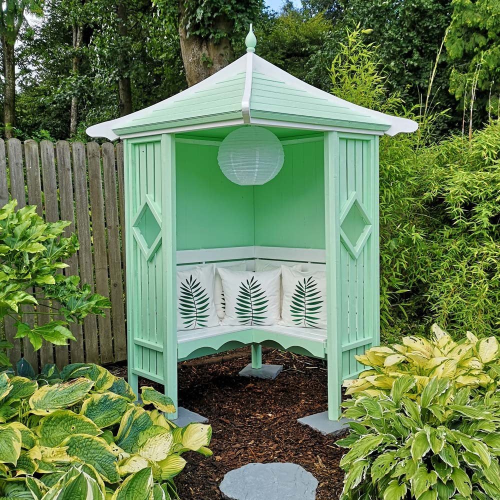 Shire Heritage Corner Arbour - Pressure Treated - Elbec Garden Buildings