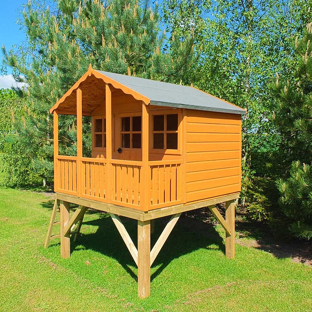 Shire Stork Playhouse inc platform 6 x 6 (1.79m x 1.79m) - elbec garden ...