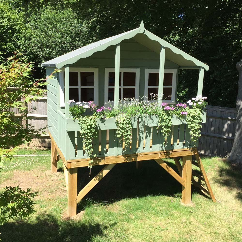 Shire Stork Playhouse Inc Platform 6 X 6 (1.79m X 1.79m) - Elbec Garden ...