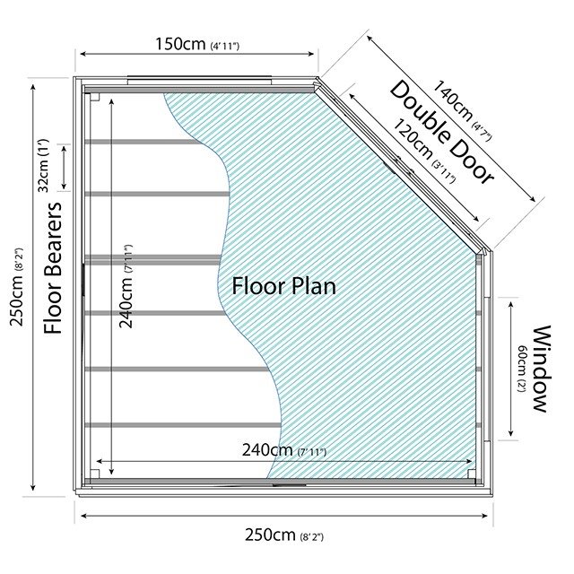 Mercia Premier Corner Summerhouse 8 x 8 (2.45m x 2.45m) - elbec garden ...