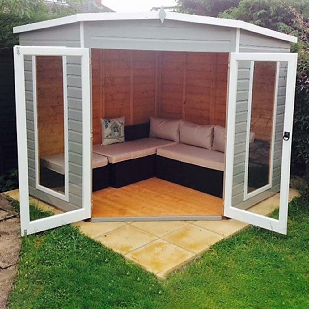 Shire Barclay Corner Summerhouse 8 X 8 225m X 225m Elbec Garden