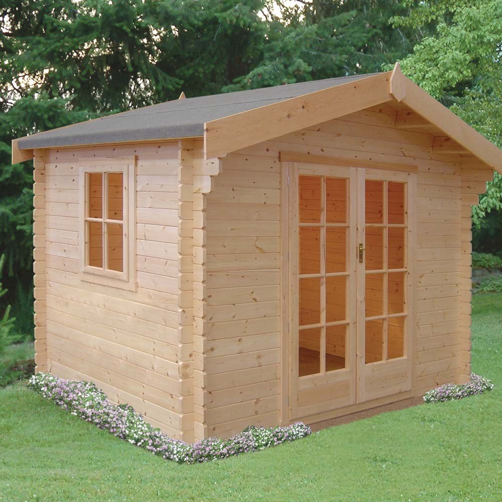 Shire Dalby Log Cabin 10G x 10 - 28mm to 70mm Logs - elbec garden buildings