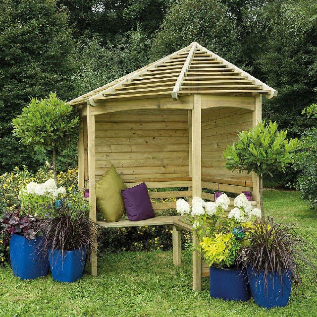 Forest Venetian Corner Arbour - Elbec Garden Buildings