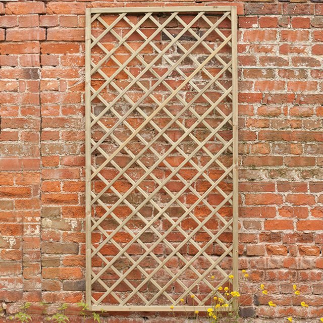 2ft By 6ft 600mm X 1800mm Forest Hidcote Lattice Trellis Pressure Treated Elbec Garden 6348