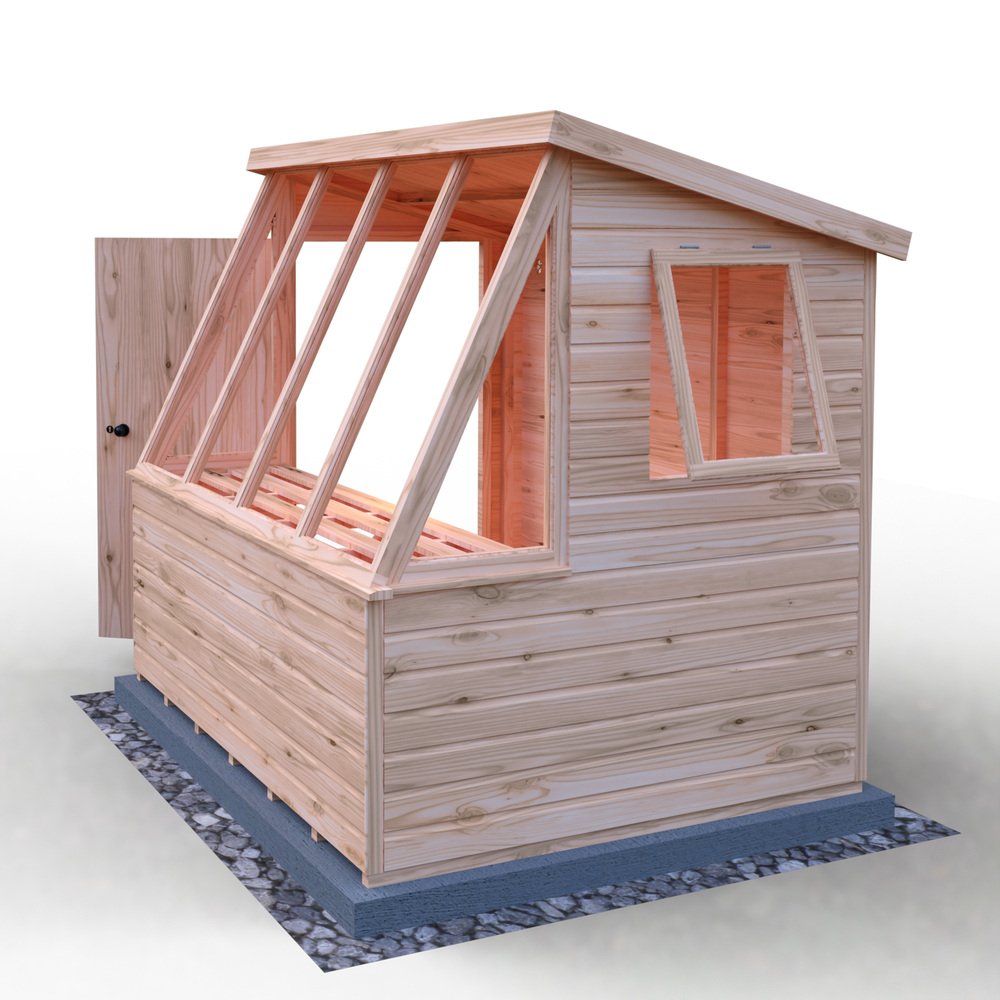 8 X 6 (2.39m X 1.79m) Shire Iceni Potting Shed - Door In Left Hand Side ...