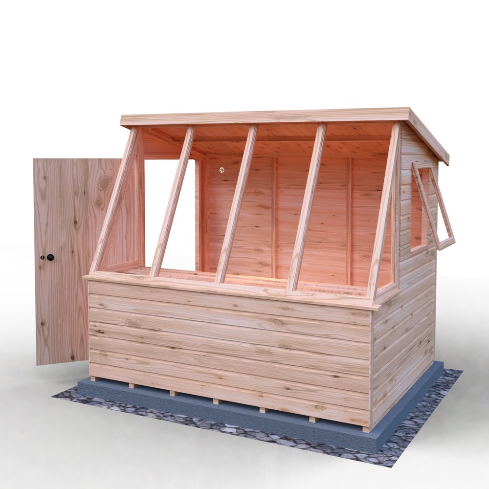 8 X 6 (2.39m X 1.79m) Shire Iceni Potting Shed - Door In Left Hand Side ...