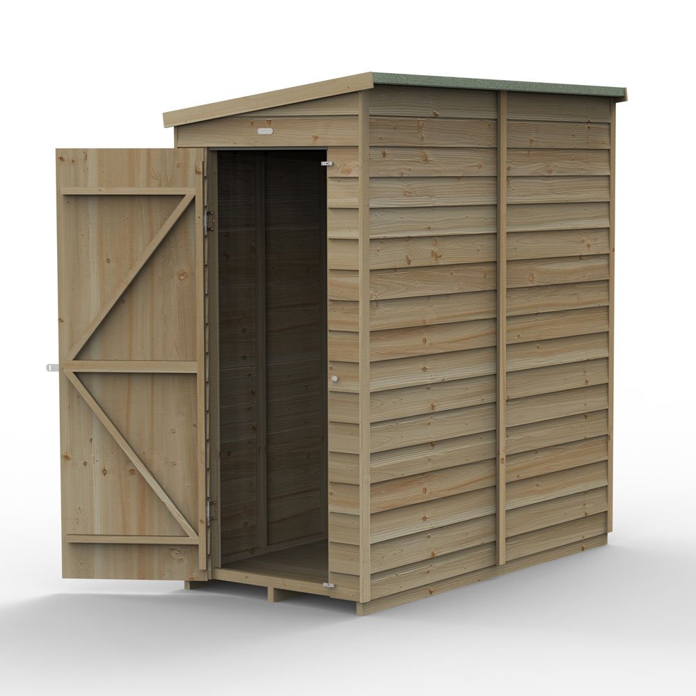 6 X 3 Forest Overlap Windowless Lean-to Shed - Pressure Treated - Elbec 