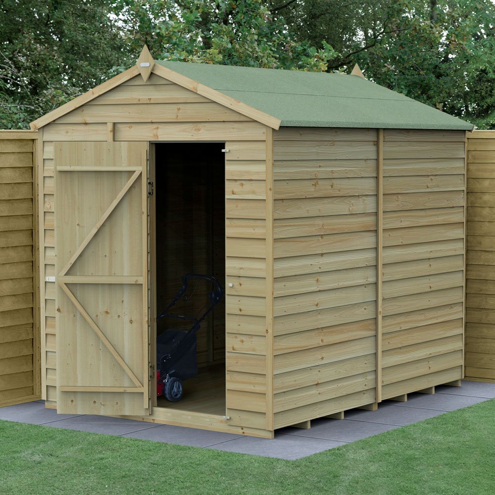 8 X 6 Forest Overlap Shed Windowless Pressure Treated Elbec Garden Buildings 3651