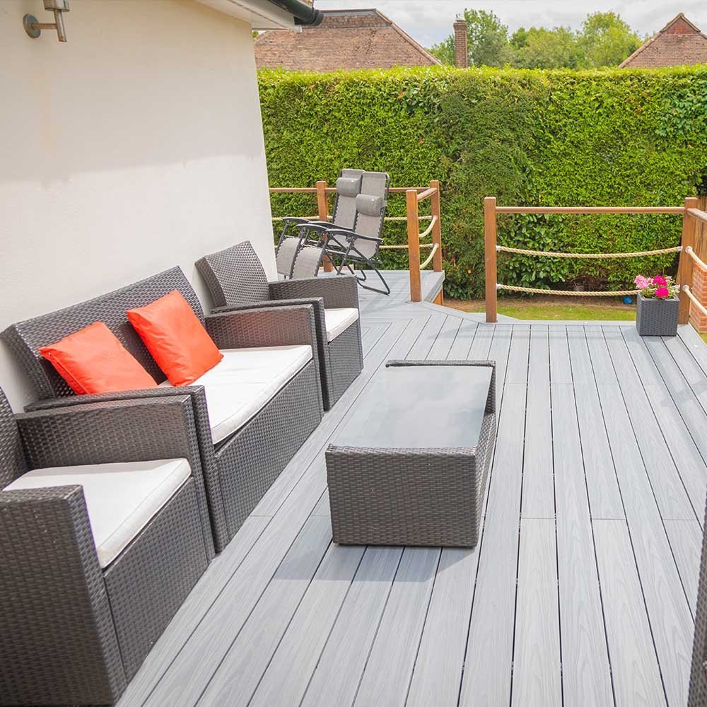 Alchemy Habitat+ Composite Decking Kit in Rydal Grey - 2.4m - 15 year ...