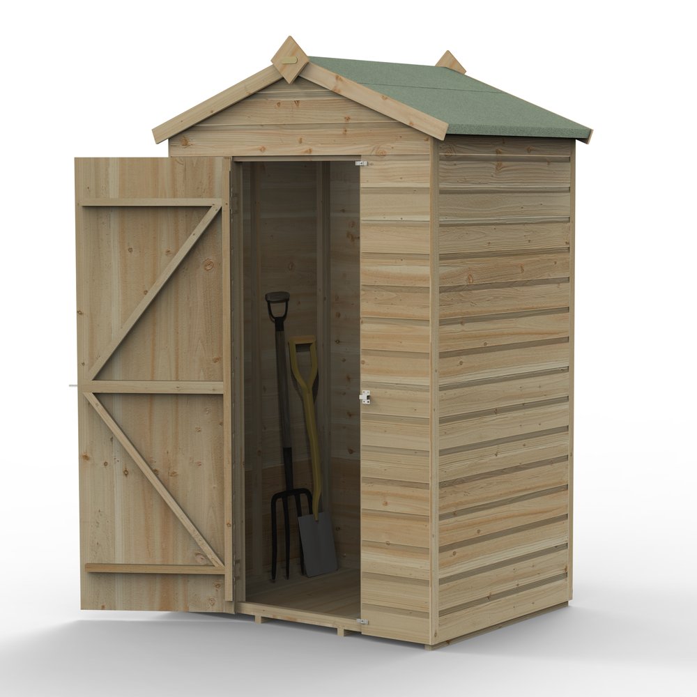 Forest 4x3 Apex Shed Windowless - elbec garden buildings