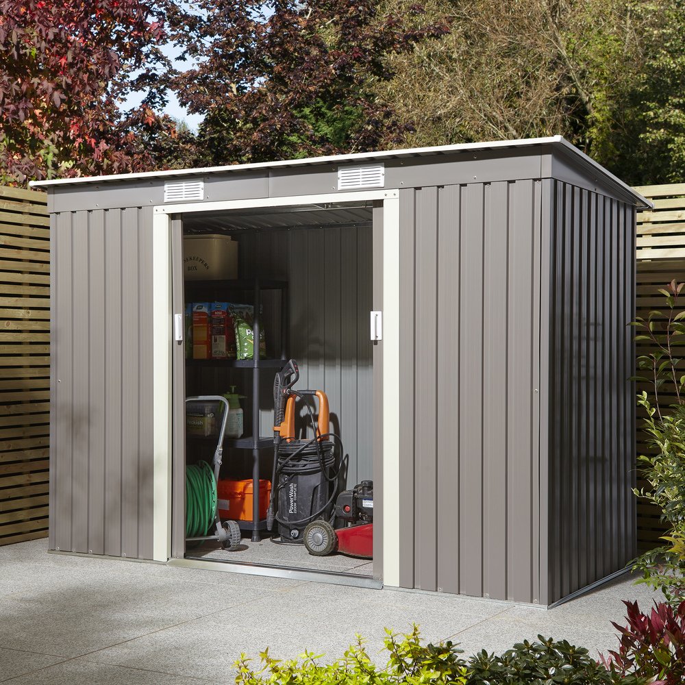 Rowlinson metal cheap bike shed