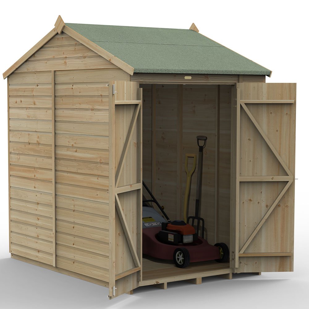 7x5 Forest Beckwood Reverse Apex Shed - Elbec Garden Buildings