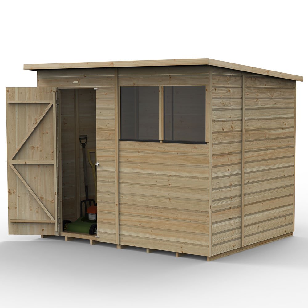 Forest Beckwood 8x6 Pent Shed - Elbec Garden Buildings