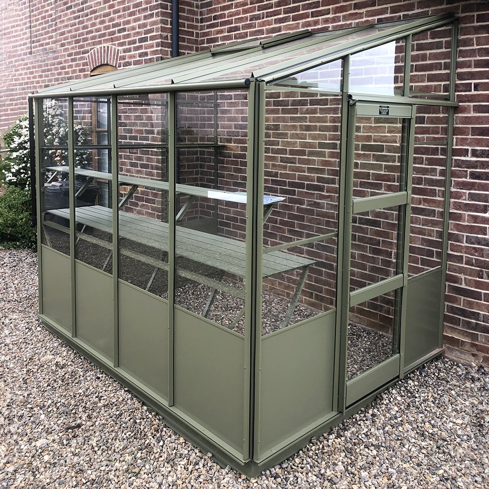 Elite Kensington 6 x 8 Lean to Greenhouse - elbec garden buildings