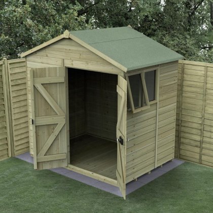 7 x 5 Forest Timberdale 25yr Guarantee Tongue & Groove Pressure Treated Double Door Apex Shed 7 x 5 Forest Timberdale 25yr Guarantee Tongue & Groove Pressure Treated Double Door Apex Shed