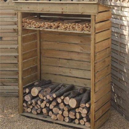 4 x 2 (1.17m x 0.56m) Rowlinson Log Store with Shelf