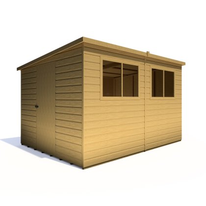 10 x 8 (2.99m x 2.39m) Shire Caldey Professional Pent Shed