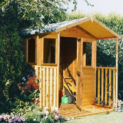 9 x 10 (2.69m x 2.99m) Shire Orkney Professional Apex Shed  - includes a 3ft Verandah