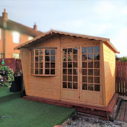 10 x 8 (2.99m x 2.39m) Shire Gold Goodwood Summerhouse