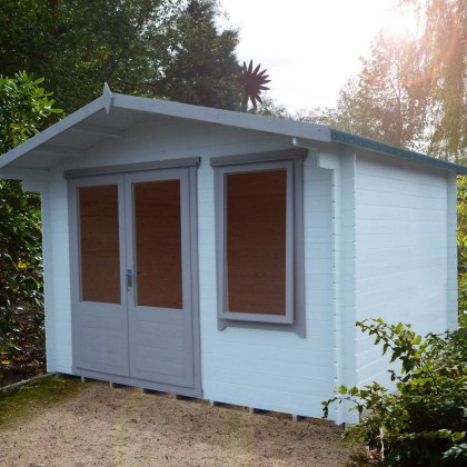 11G x 8 (3.29m x 2.39m) Shire Berryfield Log Cabin (19mm Logs)