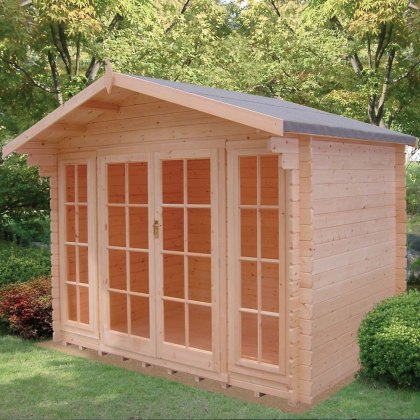 12G x 10 (3.59m x 2.99m) Shire Epping Log Cabin (28mm Logs)