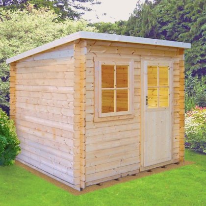 8G x 12 (2.39m x 3.59m) Shire Dean Log Cabin (28mm to 70mm Logs)