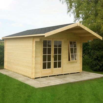 10G x 8 (2.99m x 2.39m) Shire Glenmore Log Cabin (28mm to 70mm Logs)