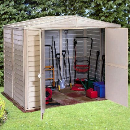 8 x 8 (2390mm x 2390mm) Saffron Apex Plastic Shed