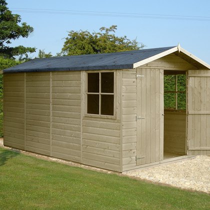 13 x 7 (3.96m x 2.05m) Shire Jersey Pressure Treated Apex Shed 13 x 7 (3.96m x 2.05m) Shire Jersey Pressure Treated Apex Shed