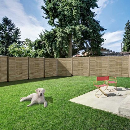 6ft High (1800mm) Grange Contemporary Vogue Fence Panel - Pressure Treated