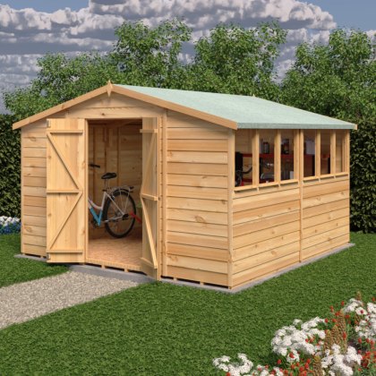 10 x 10 Shire Value Overlap Workshop Shed with Double Doors