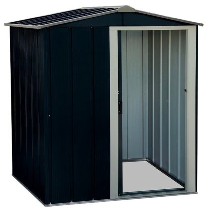 5 x 4 (1.52m x 1.12m) Sapphire Apex Metal Shed in Anthracite Grey