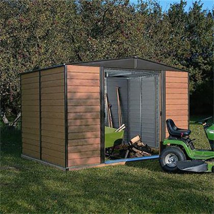 10 x 8 (3.13m x 2.42m) Rowlinson Woodvale Metal Shed