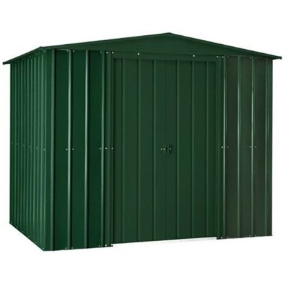 8 x 3 (2.34m x 0.82m) Lotus Apex Metal Shed in Heritage Green