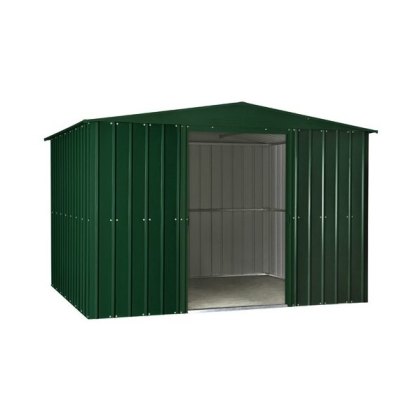 10 x 6 (2.95m x 1.75m) Lotus Apex Metal Shed in Heritage Green