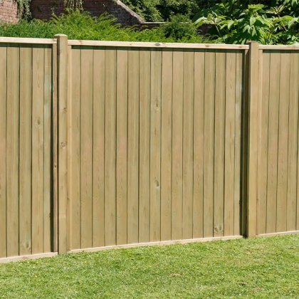 6ft High (1830mm) Forest Vertical Tongue and Groove Fence Panel - Pressure Treated