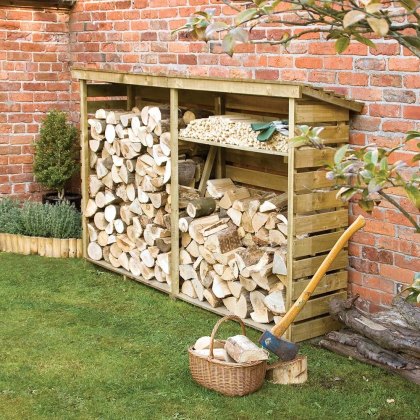 8 x 2 Rowlinson Large Log Store with Shelf