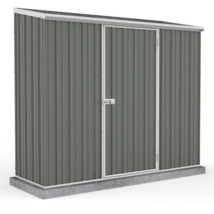 7 x 3 (2.26m x 0.78m) Mercia Absco Space Saver Pent Metal Shed in Grey