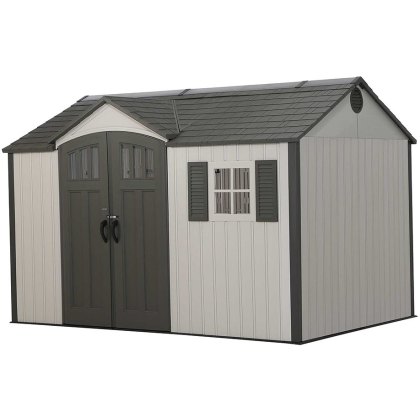 12.5 x 8 (3.81m x 2.43m) Lifetime Plastic Shed (with Single Entry)