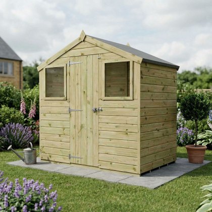 4 x 6 (1.24m x 1.98m) Mercia Shiplap Apex Shed 4 x 6 (1.24m x 1.98m) Mercia Shiplap Apex Shed