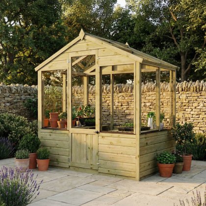 4 x 6 (1.24m x 2.01m) Mercia Traditional Wooden Greenhouse 4 x 6 (1.24m x 2.01m) Mercia Traditional Wooden Greenhouse