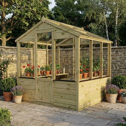 6 x 6 (1.86m x 2.01m) Mercia Traditional Wooden Greenhouse 6 x 6 (1.86m x 2.01m) Mercia Traditional Wooden Greenhouse