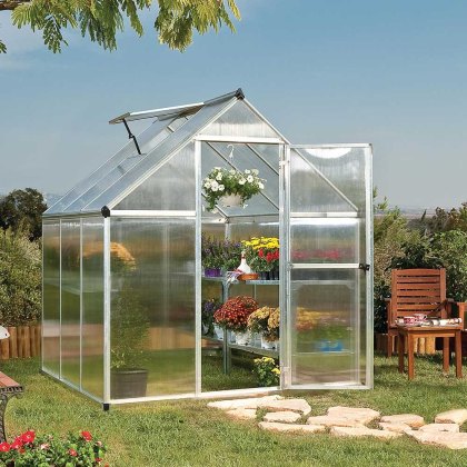 6 x 6 (1.85m x 1.85m) Palram - Canopia Mythos Greenhouse - Silver