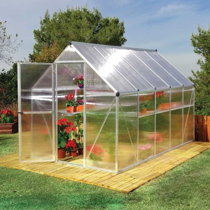 6 x 10 (1.85m x 3.05m) Palram - Canopia Mythos Greenhouse - Silver